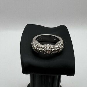 Judith Ripka Sterling Silver and CZ Women's Ring Size 7.75